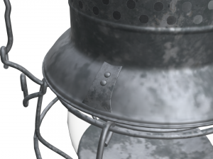 Antique Train Lantern Modello 3D