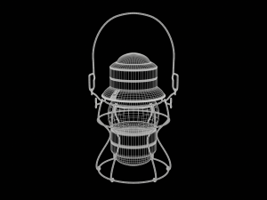 Antique Train Lantern Modello 3D