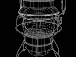 Antique Train Lantern Modello 3D