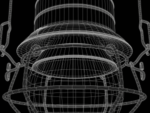 Antique Train Lantern Modello 3D