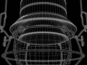 Antique Train Lantern 3D Model