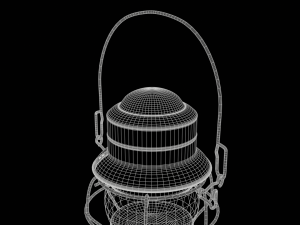 Antique Train Lantern Modello 3D