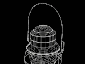Antique Train Lantern 3D Model