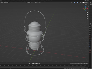 Antique Train Lantern Modello 3D