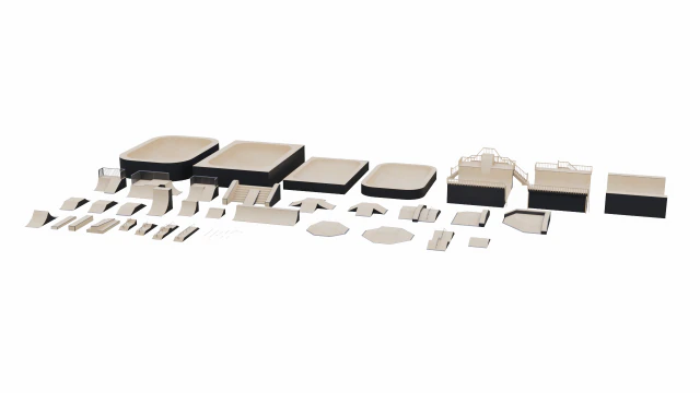 Skatepark Collection 3D Model .c4d .max .obj .3ds .fbx .stl .blend 