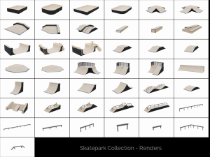 Skatepark Collection 3D Модель