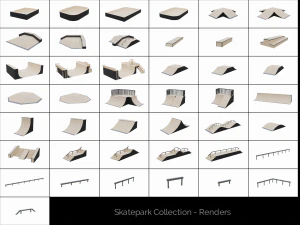 Skatepark Collection 3D Model