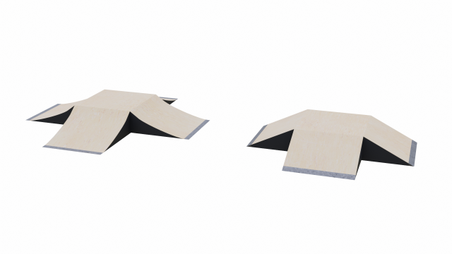 Skatepark Fly Boxes Collection Model 3D .c4d .max .obj .3ds .fbx .stl .blend 