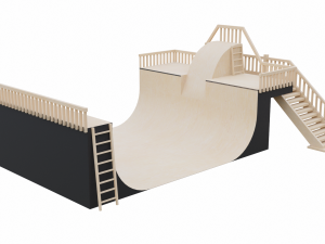 Skatepark Halfpipe Collection Modelo 3D
