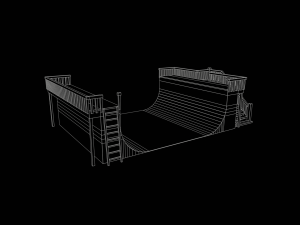 Skatepark Halfpipe Collection Modelo 3D