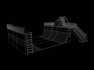 Skatepark Halfpipe Collection Modelo 3D