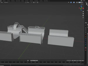 Skatepark Halfpipe Collection 3D Model