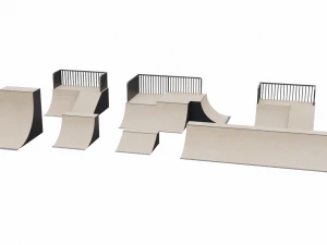Skatepark Quarter Pipe-Kollektion 3D Modell