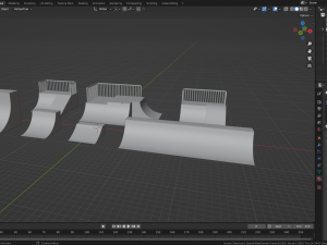 Skatepark Quarter Pipe Collection Model 3D