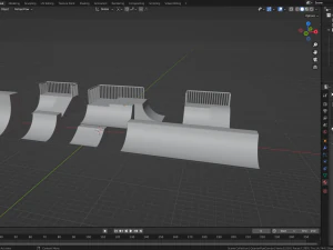 Colecci&oacute;n Skatepark Quarter Pipe Modelo 3D
