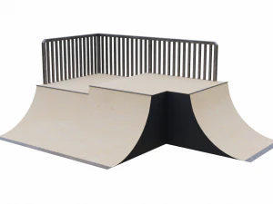 Colecci&oacute;n Skatepark Quarter Pipe Modelo 3D