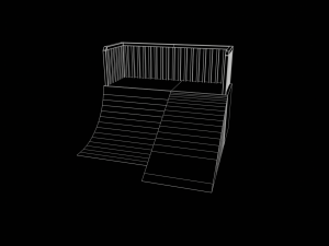 Skatepark Quarter Pipe Collection Model 3D