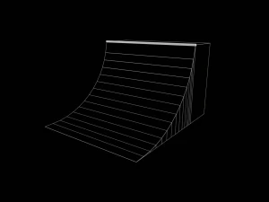 Colecci&oacute;n Skatepark Quarter Pipe Modelo 3D