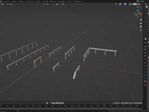 Skatepark Grind Rail Collection 3D Модель
