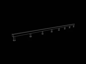 Skatepark Grind Rail Collection 3D Model