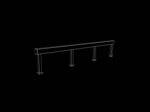 Skatepark Grind Rail Collection 3D Модель