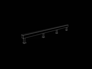 Skatepark Grind Rail Collection 3D Model