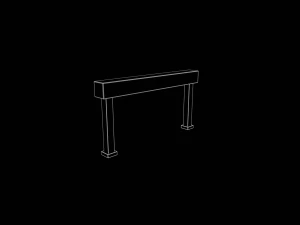 Skatepark Grind Rail Collection 3D Model