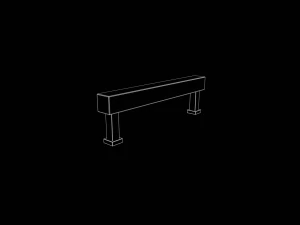 Skatepark Grind Rail Collection 3D Model