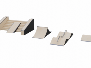 Skatepark Miscellaneous Ramps Collection 3D Model