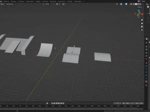 Skatepark Miscellaneous Ramps Collection 3D Model