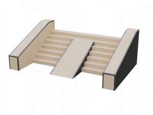 Skatepark Miscellaneous Ramps Collection Model 3D
