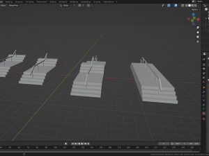 Skatepark Stair Grind Collection 3D Model