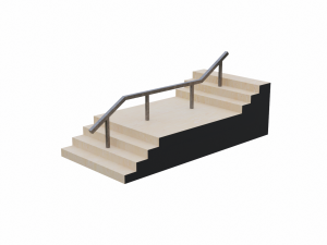 Skatepark Stair Grind Collection 3D Model