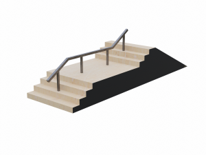 Skatepark Stair Grind Collection 3D Model