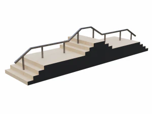 Skatepark Stair Grind Collection 3D Model