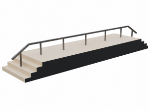 Skatepark Stair Grind Collection 3D Model
