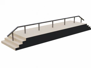 Skatepark Stair Grind Collection 3D Model