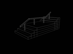 Skatepark Stair Grind Collection 3D Model