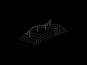 Skatepark Stair Grind Collection 3D Model