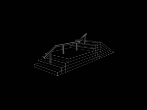 Skatepark Stair Grind Collection 3D Model