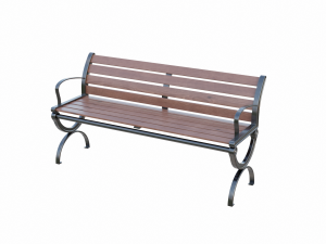 City Park Bench 3D Model