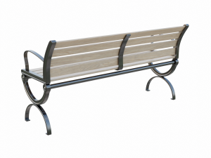 City Park Bench 3D Model
