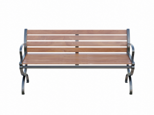 City Park Bench 3D Model