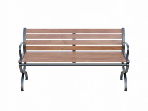 City Park Bench 3D Model