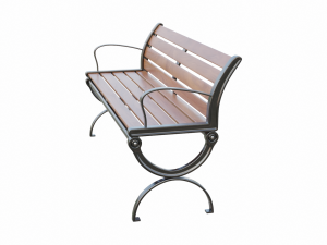 City Park Bench 3D Model