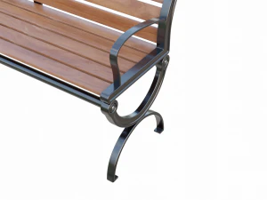 City Park Bench 3D Model