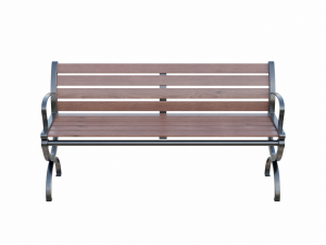 City Park Bench 3D Model