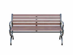 City Park Bench 3D Model