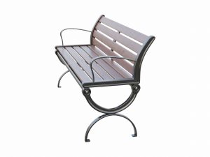 City Park Bench 3D Model