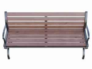 City Park Bench 3D Model